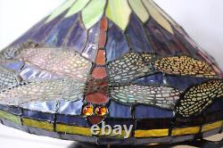 Vintage Tiffany Style Dragonfly Table Lamp Stained Glass Mediterranean Lights