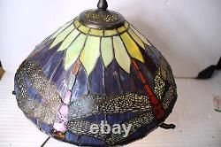 Vintage Tiffany Style Dragonfly Table Lamp Stained Glass Mediterranean Lights