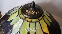 Vintage Tiffany Style Dragonfly Table Lamp Stained Glass Mediterranean Lights