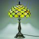 Vintage Tiffany Style Gradient Green Stained Glass Table Lamp 18 Bedside Light