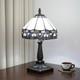 Vintage Tiffany Style Handmade Stained Glass Table Lamp Antique Desk Light