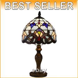 Vintage Tiffany Style LED Table Lamp Romantic Stained Glass for Living Rooms