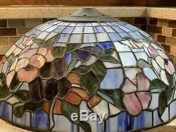 Vintage Tiffany Style Mosaic Stained Glass Lamp