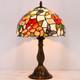 Vintage Tiffany Style Pink Butterfly Stained Glass Table Lamp Bedside Desk Light