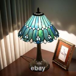 Vintage Tiffany Style Sea Blue Stained Glass Table Lamp Bedside Desk Light Vintage Tiffany Style Sea Blue Stained Glass Table Lamp Bedside Desk Light