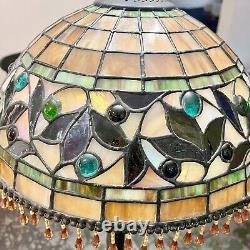 Vintage Tiffany Style Stained Glass 27.5 Table Desk Lamp