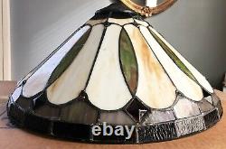 Vintage Tiffany Style Stained Glass Agate Pendant Lamp Light Shade 15x10