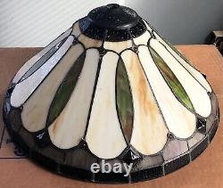 Vintage Tiffany Style Stained Glass Agate Pendant Lamp Light Shade 15x10