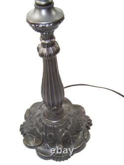 Vintage Tiffany Style Stained Glass Bridge Arm Table Desk Reading Art Deco Lamp
