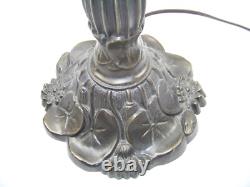 Vintage Tiffany Style Stained Glass Bridge Arm Table Desk Reading Art Deco Lamp