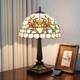 Vintage Tiffany Style Stained Glass Crab Table Lamp Coastal Bedside Nightlight