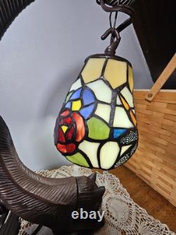Vintage Tiffany Style Stained Glass Dragonfly Cat Butterfly Table Lamp 15