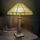 Vintage Tiffany Style Stained Glass Dual-bulb Dual-pull Chain Table Lamp