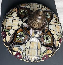 Vintage Tiffany Style Stained Glass Hanging Lamp Ceiling Chandelier