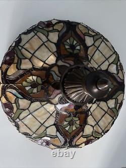 Vintage Tiffany Style Stained Glass Hanging Lamp Ceiling Chandelier