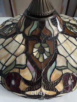 Vintage Tiffany Style Stained Glass Hanging Lamp Ceiling Chandelier