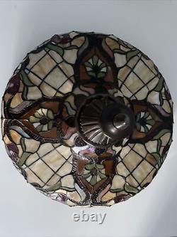 Vintage Tiffany Style Stained Glass Hanging Lamp Ceiling Chandelier