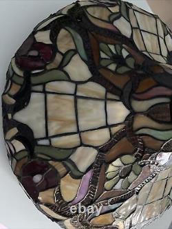 Vintage Tiffany Style Stained Glass Hanging Lamp Ceiling Chandelier