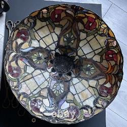 Vintage Tiffany Style Stained Glass Hanging Lamp Ceiling Chandelier