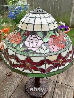 Vintage Tiffany Style Stained Glass Lamp