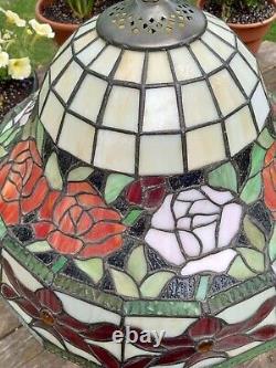 Vintage Tiffany Style Stained Glass Lamp