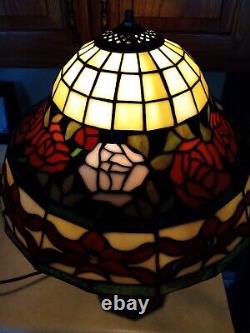 Vintage Tiffany Style Stained Glass Lamp