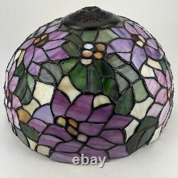 Vintage Tiffany Style Stained Glass Multicolored Stained Glass Lamp Shade 12