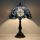 Vintage Tiffany Style Stained Glass Spider Table Lamp Gothic Halloween Light 19