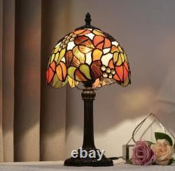 Vintage Tiffany Style Stained Glass Table Lamp Floral Lamp Warm Bedside Decor