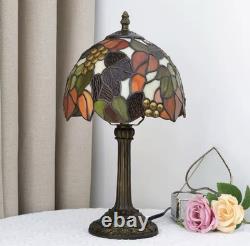 Vintage Tiffany Style Stained Glass Table Lamp Floral Lamp Warm Bedside Decor