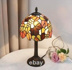 Vintage Tiffany Style Stained Glass Table Lamp Floral Lamp Warm Bedside Decor