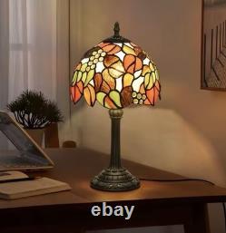 Vintage Tiffany Style Stained Glass Table Lamp Floral Lamp Warm Bedside Decor