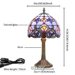 Vintage Tiffany Style Stained Glass Table Lamp Handmade Desk Light Decor