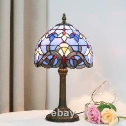 Vintage Tiffany Style Stained Glass Table Lamp Handmade Desk Light Decor