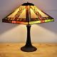 Vintage Tiffany Style Stained Glass Table Lamp Mission 19 Tall