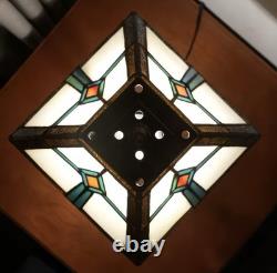 Vintage Tiffany Style Stained Glass Table Lamp Shade Bedside Desk Light Decor