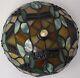 Vintage Tiffany Style Stained Round Glass Flush Mount Ceiling Light Lamp Fixture