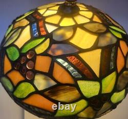 Vintage Tiffany Style Stained Round Glass Flush Mount Ceiling Light Lamp Fixture