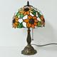Vintage Tiffany Style Sunflower Table Lamp Pull Chain Stained Glass H18