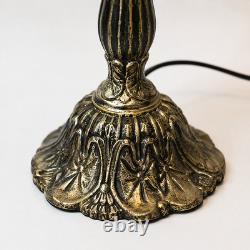 Vintage Tiffany Style Sunflower Table Lamp Pull Chain Stained Glass H18