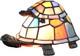 Vintage Tiffany Style Tortoise Stained Glass Table Lamp Multi Color Accent Light