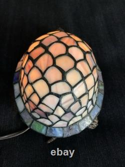 Vintage Tiffany Style Turtle Tortoise Stained Glass Table Night Light Lamp
