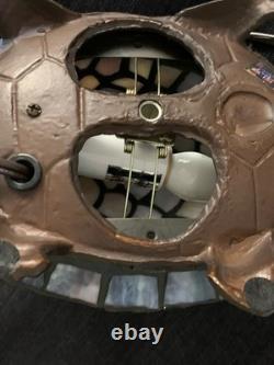 Vintage Tiffany Style Turtle Tortoise Stained Glass Table Night Light Lamp