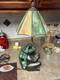 Vtg 21 Stained Glass Frog Umbrella Lamp Art Glass Night Light Accent