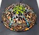 Vtg Tiffany Style Large 18 Stained Glass Dragonfly Ceiling Lamp Shade Free S&h