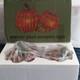 Vtg Tiffany Style Stained Glass Double Pumpkin Large Accent Light Lamp New
