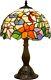Werfactory Tiffany Lamp Stained Glass Lamp Hummingbird Style Bedside Table Lamp