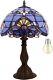 Werfactory Tiffany Lamp Stained Glass Table Lamp Blue Purple Baroque Style