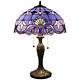Werfactory Tiffany Style Table Lamp 24 Inch Tall Blue-purple Baroque Shade 2