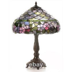 Warehouse of Tiffany Table Lamp 24 On-Off Line Switch Stained Glass Bronze